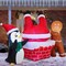 6ft Christmas Inflatable Santa with Built-in LEDs for Outdoor Decoration